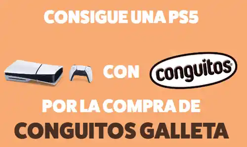 Consigue una PS5 Comprando Conguitos Galleta en cines YELMO (Sorteo por compra)