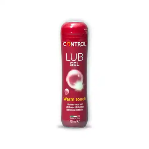 Control Lub Warm Touch - Gel Lubricante Efecto Calor - 75 mililitros - Base acuosa - Compatible con Preservativo - Hipoalergénico - Sin azúcar - No mancha - Color Transparente