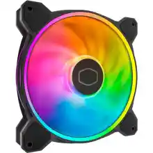 Cooler Master MasterFan MF140 Halo2 ARGB – Ventilador de Caja y Refrigerador, Doble Anillo Iluminación ARGB, Rodamiento Rifle, Aspas Air Balance con Sensor de Protección y Driver IC Actualizado, 140mm