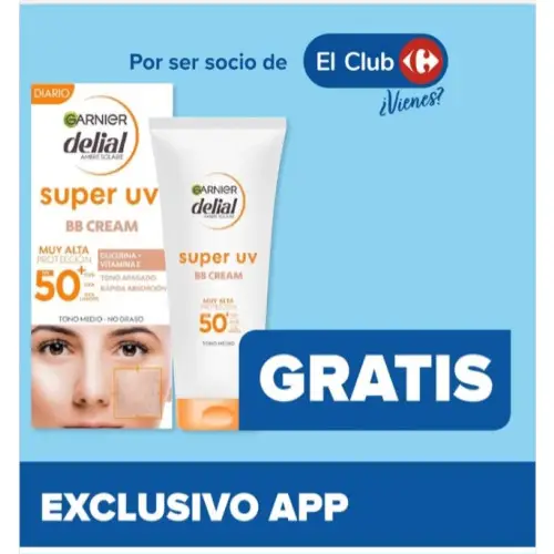 Crema solar gratis en Carrefour (por compras)