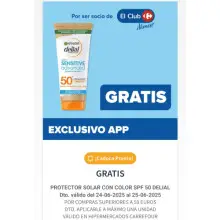 Crema solar gratis en Carrefour (por compras)
