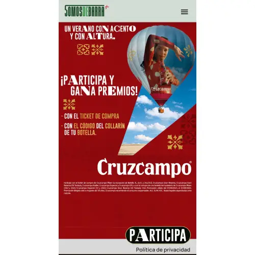 CRUZ CAMPO SORTEA 3 VIAJES EN GLOBO