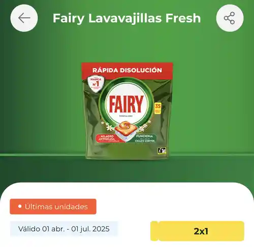 Cupones Descuento Fairy 2x1 | La Cuponera