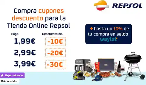 Cupones Repsol (10€ por 1,99€)