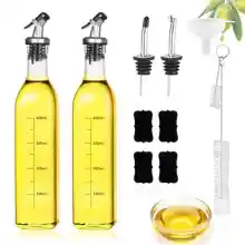 Botella Aceitera De 500 Ml, Paquete De 2, Con Pico Vertedor, Equipado Con Tapa Antiincrustante