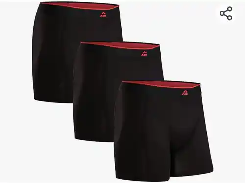 DANISH ENDURANCE 3 Pack Calzoncillos de Bambú para Hombre, Bóxer Ultrasuave y Transpirable, Negro, X-Large