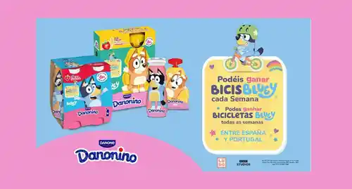 Danone sortea 29 bicicletas para niños de Bluey (sorteo por compra)
