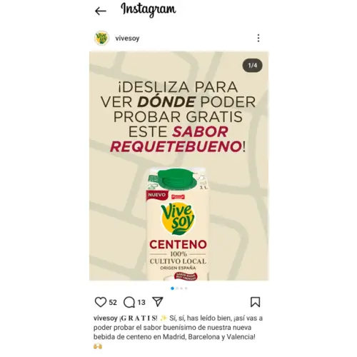 Prueba gratis Vivesoy Centeno (Gratis - solo Valencia)