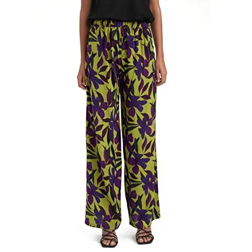 DeFacto N2177AZ Pantalones Casuales, Verde (Green), 46 para Mujer