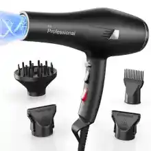 Dekuri Secador Pelo Profesional, Secadores Iónico Cabello Sin Encrespamiento, Secado Rápido Salón Hair Dryer con Difusor y Boquillas, 3 Temperaturas y 2 Velocidades