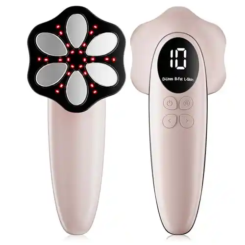 Depsoul Masajeador Celulítico Eléctrico, Eficacia Clínicamente Probada, Masajeador Anticelulítico para Mujeres y Hombres para Levantar, Tensar y Masajear la Piel (Oro Rosa)
