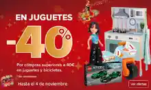 Descuento -40% en juguetes y bicicletas con carrefour, la Navidad se acerca