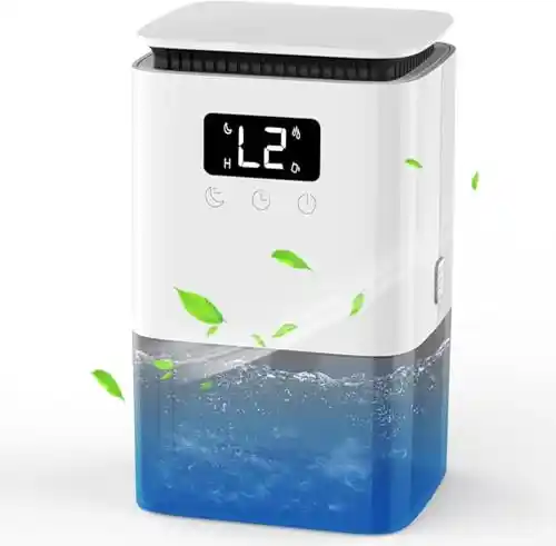 Deshumidificador Portátil para Hogar de 1.3 L, con Descongelación Automática, Temporizador de 4 a 24 Horas