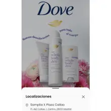 Desodorante Dove gratis en Madrid