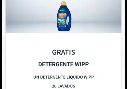 Detergente Wipp GRATIS en Carrefour (por compras)