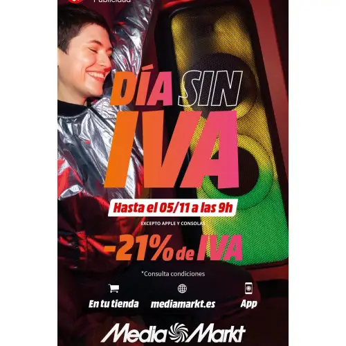 Día sin IVA Mediamarkt - ¡Tecnología al Mejor Precio! (Hasta 5/11)