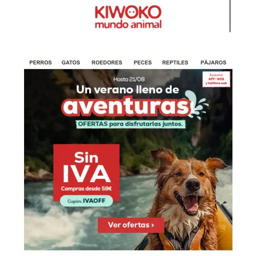 Días sin IVA, desde 59€ en Kiwoko