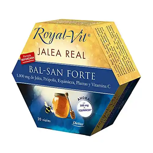 Dielisa ROYAL-VIT JALEA REAL BAL-SAN FORTE - ADULTOS - 1.000 mg de Jalea, Própolis, Plantas y Vitamina C - 20 Viales