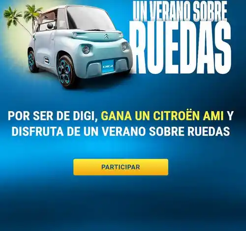 Digi sortea un citroën Ami (ser cliente de DIGI)
