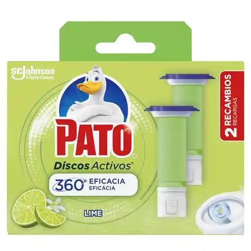 Discos activos PATO WC Lima para limpiar y desinfectar.