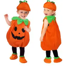 Disfraz de calabaza de Halloween para niños,  conjunto con sombrero