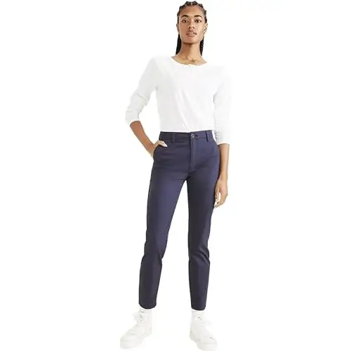 Dockers Weekend Chino Skinny Fit, Tall, Pantalones para Mujer, Navy Blazer 26