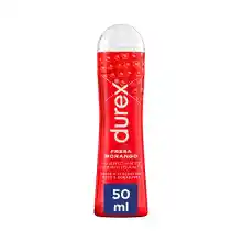 Durex Lubricante Sabor y Aroma Fresa de Base Agua - 50 ml (Paquete de 1)