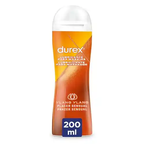 Durex Play Massage Gel Lubricante 2 en 1, Gel de Masaje y Lubricante con Guaraná 200 ml