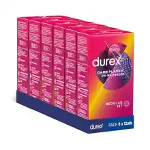 Durex Preservativos Dame Placer, Con Puntos y Estrías, Extra Lubricados,Forma Easy-On, 72 condones