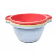 Ecoplast - Cubeta para la Colada Redonda de 7 l, Cesta para la Ropa de Plástico con Asas