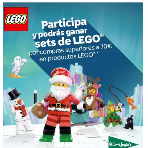 El Corte Inglés sortea 29 premios LEGO (mínimo de compra 70 € - sorteo por compra)