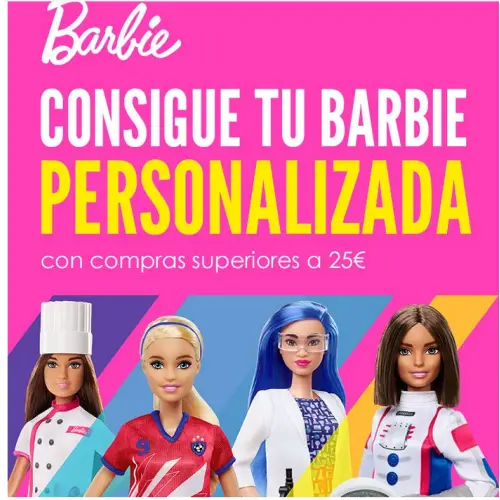 El Corte Inglés sortea Barbies personalizadas (sorteo por compra)
