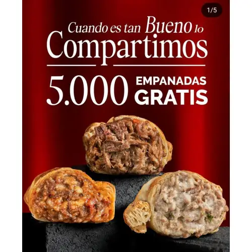🥟 ¡5.000 empanadas GRATIS en Canarias, Valencia, Barcelona y Madrid! 🥟