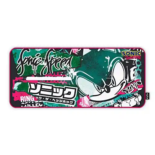 Energy Sistem Gaming Mouse Pad ESG Sonic Graffiti (XXL Size, antideslezante, Costuras reforzadas)