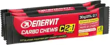 Enervit Carbo Chews C2:1PRO, Gominolas con Maltodextrinas y 30g de Carbohidratos, Para Actividades de Larga Duración y Alta Intensidad, Sin Gluten, Sabor Naranja, 3 Packs de 6 Gominolas
