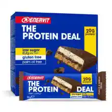 Enervit, The Protein Deal Choco & Vanilla Dream, Barritas Proteicas Enervit, 20g de Proteína, Sabor Vainilla y Chocolate Negro, Snacks Proteicos Sin Gluten, Bajos en Azúcar, 12 x 55g Barritas