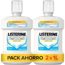 Enjuague bucal blanqueador avanzado Listerine, pack de 2