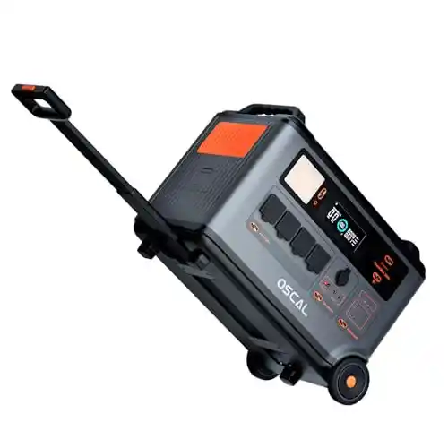 Estación de energía portátil OSCAL 3600W, batería LFP, 14 salidas.