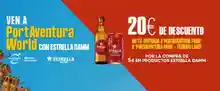 Compra Estrella Damm y llévate 20€ de descuento en PortAventura World
