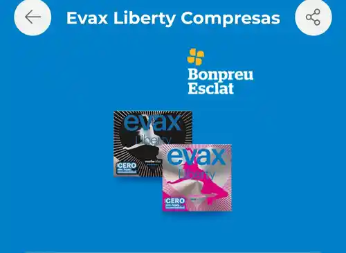 Evax Liberty Compresas GRATIS (Cuponera - Solo en Bonpreu Esclat)