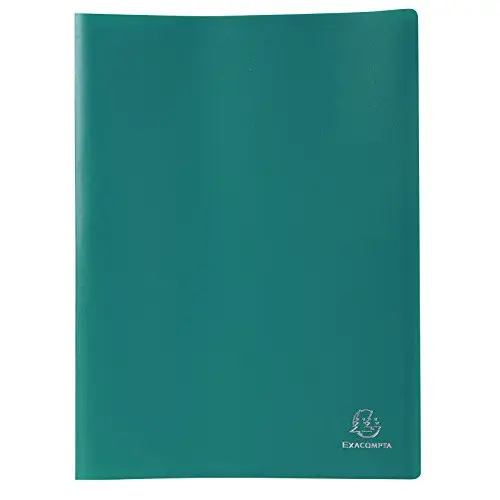 Exacompta 8563E - Carpeta de 60 fundas PVC, A4, color verde