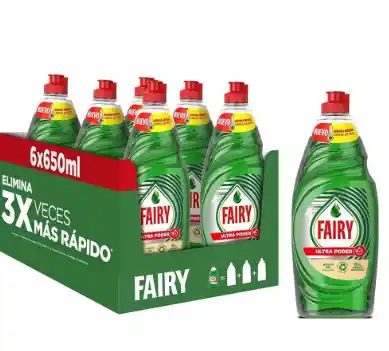 FAIRY lavavajillas original Ultra Poder botella 650 ml - 6 unidades