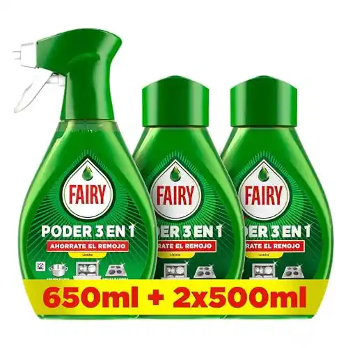 Fairy Poder Sin Remojo Pack Spray 650ml + 2 Recambios 500ml