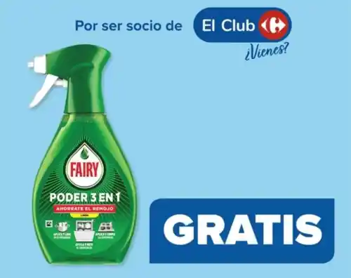 Fairy spray gratis en Carrefour (por compras)