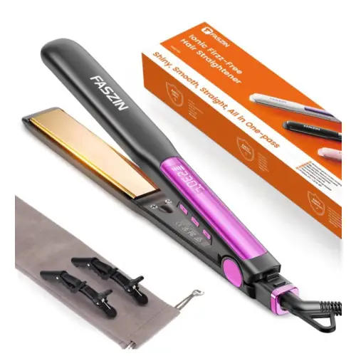 Faszin - Plancha para pelo con placas de titanio liso