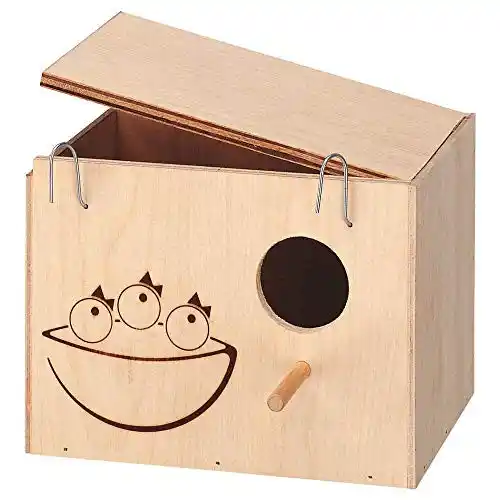 Ferplast Nido para Pájaros, Casas para pájaros, Casa en Madera FSC para Pájaros, Decoración de Exterior