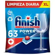 Finish Powerball Power All in 1 Pastillas para el lavavajillas Regular 63 pastillas