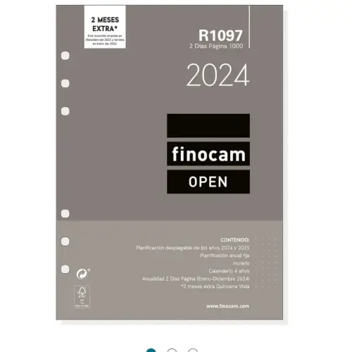 Finocam - Recambio Anual 2024 Open 2024 2 Días Página Enero 2024 - Diciembre 2024 (12 meses) Español