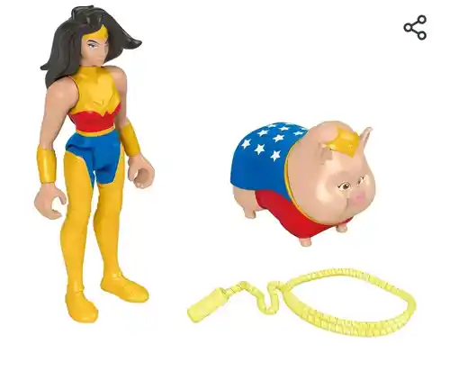 Fisher-Price DC Liga de Super Mascotas BP/WW Héroe y Mascota Figuras de Juguete (Mattel HGL04)