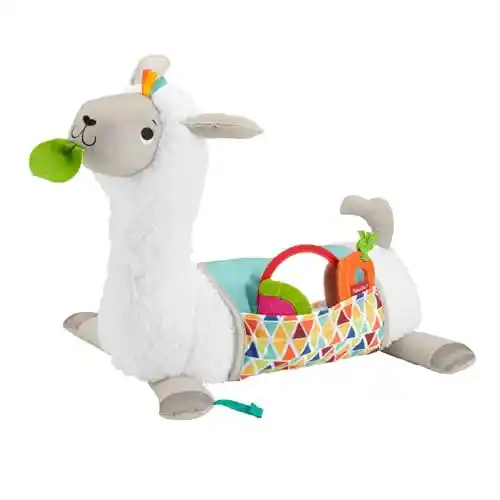 Fisher-Price Llama crece conmigo, cojín juguete sensorial para bebé recién nacido (Mattel GLK39)